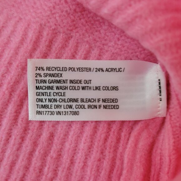 Universal Thread Pink Crewneck Sweater XS Recycled Polyester Blend Ribbed Hem Wo - Picture 4 of 8